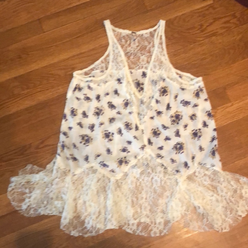 Free People lacy floral tank